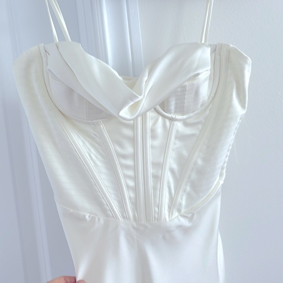 House of CB IVORY CORSET SLIP DRESS - Picture 5 of 10